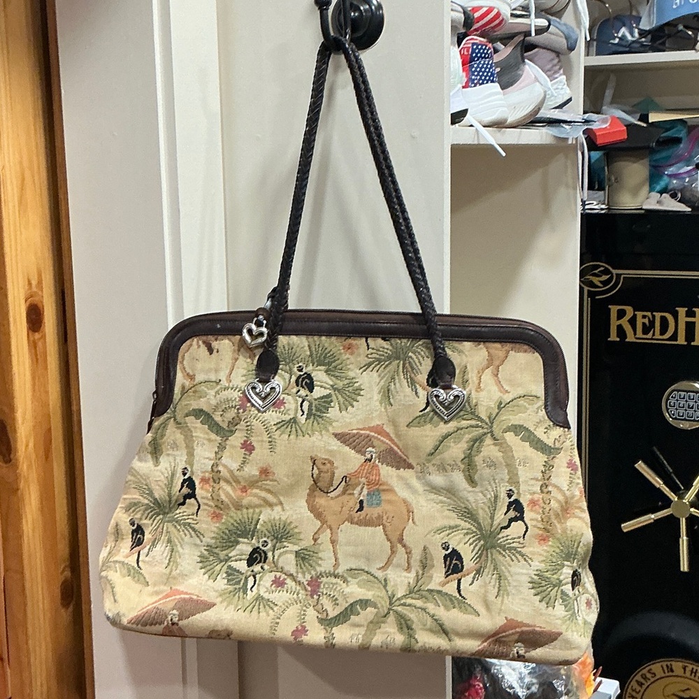 Tropical Print Women's Bag with Heart Accents Brighton great travel bag